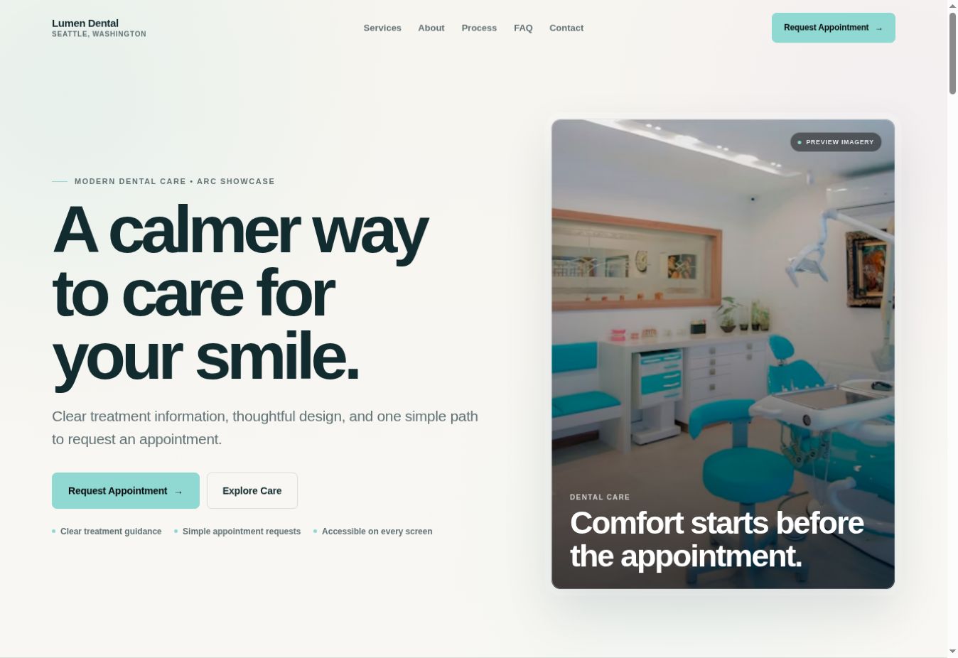 Lumen Dental website preview