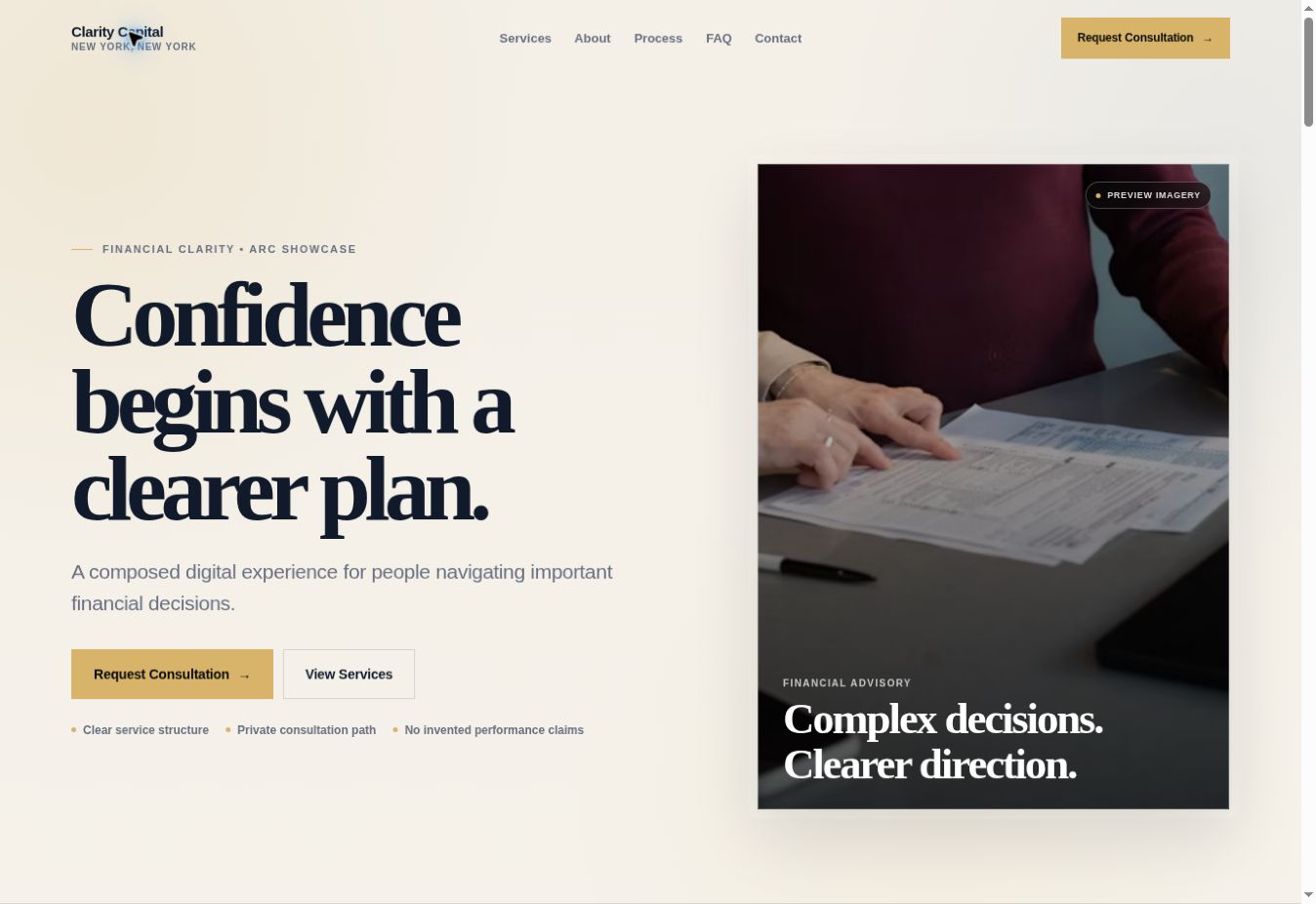 Clarity Capital website preview